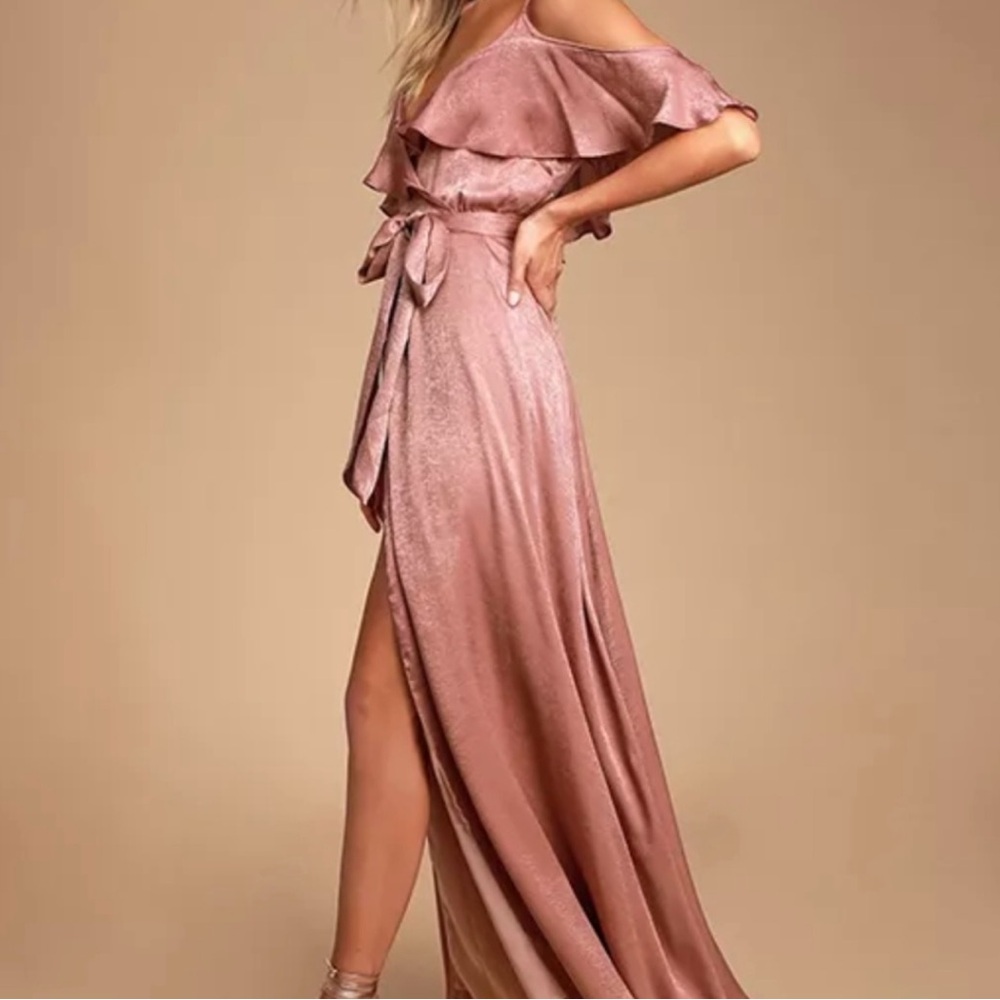 Lulu's Blush Ruffle Maxi Dress - Picture 2 of 4